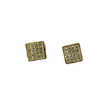 Square Pave CZ Studs