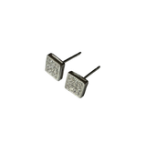 Square Pave CZ Studs