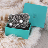 Ornate Vintage Cuff with Pearls
