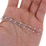 White Bead Cable Chain