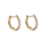 Genuine 14kt Diamond Huggies