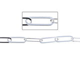 20mm Silver Paperclip Link Chain