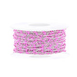 SS Hot Pink Enamel Bead Chain