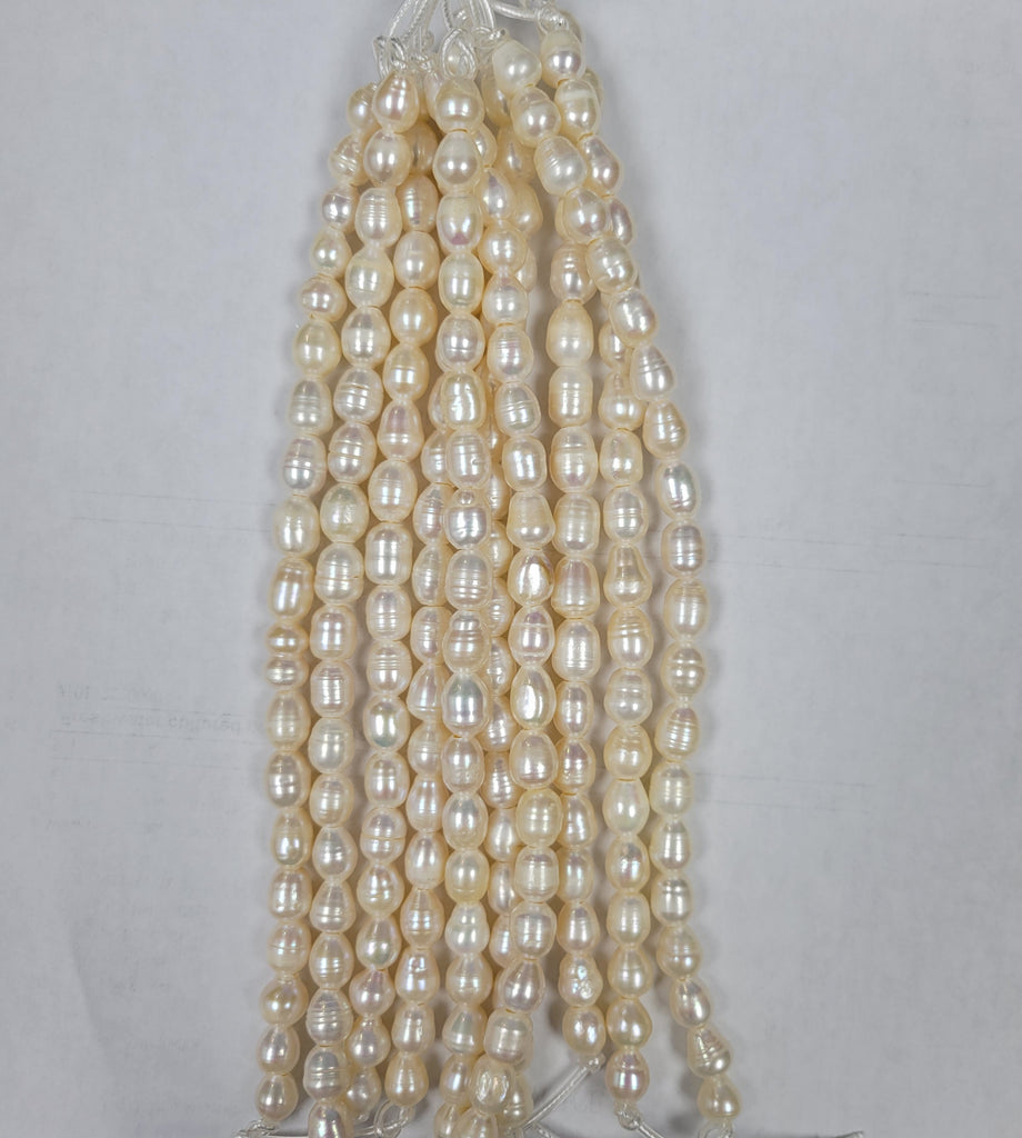 Rice Shape Large Hole Pearls