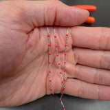 SS Red Enamel Bead Chain