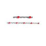 SS Red Enamel Bead Chain