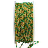 14kt GF Emerald Green Bead Chain