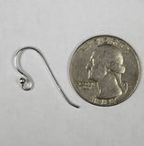 Sterling Silver Earwire with 2.5mm Ball