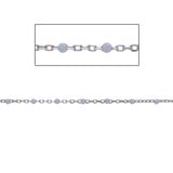 White Bead Cable Chain