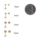 14KT Ball Stud Earrings