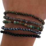 Stone Micro Bead Stretch Bracelet