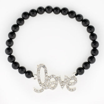Onyx "Love" Bracelet