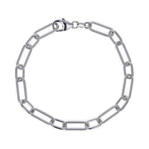 Braided Paperclip Link Bracelet
