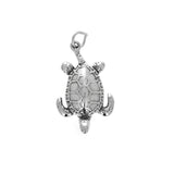 Turtle Charm, Large Sterling Silver