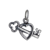 Heart and Key Charm