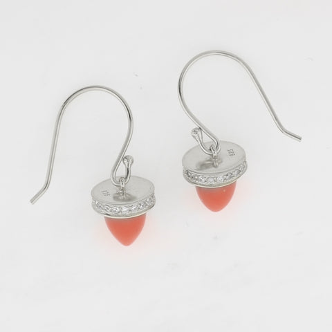 Baby Coral Horn Earrings