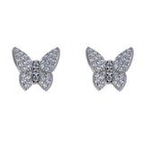 Floating Butterfly CZ Studs