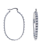 Beaded Oval Hoops