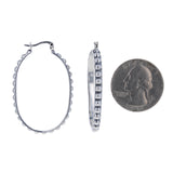 Beaded Oval Hoops