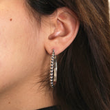 Beaded Oval Hoops