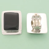 Large Rectangle Clip Earrings