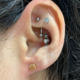 14KT Gold Disc Studs