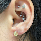 14KT Gold Guadalupe Studs