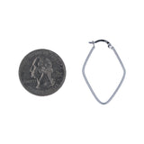 Diamond Shape Hoops
