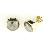 9mm Natural Stone Gold Earrings