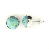 9mm Natural Stone Silver Earrings