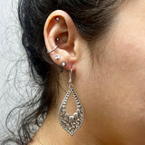 Hammered Marquis Dangles