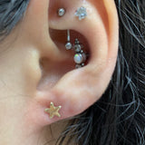 14KT Gold Star Studs
