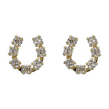 14kt Gold Horseshoe Studs