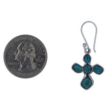 Five Stone Turquoise Cross Earrings