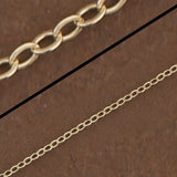 14kt GF Flattened Small and Simple Cable Chain