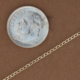 14kt GF Flattened Small and Simple Cable Chain