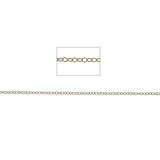 14kt GF 1.5mm x 2mm Cable Chain