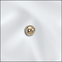 3mm Gold Filled Round Bead 1mm Hole