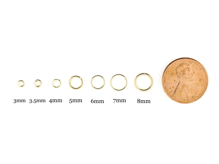 Gold-Filled 4mm 22 gauge Jump Rings