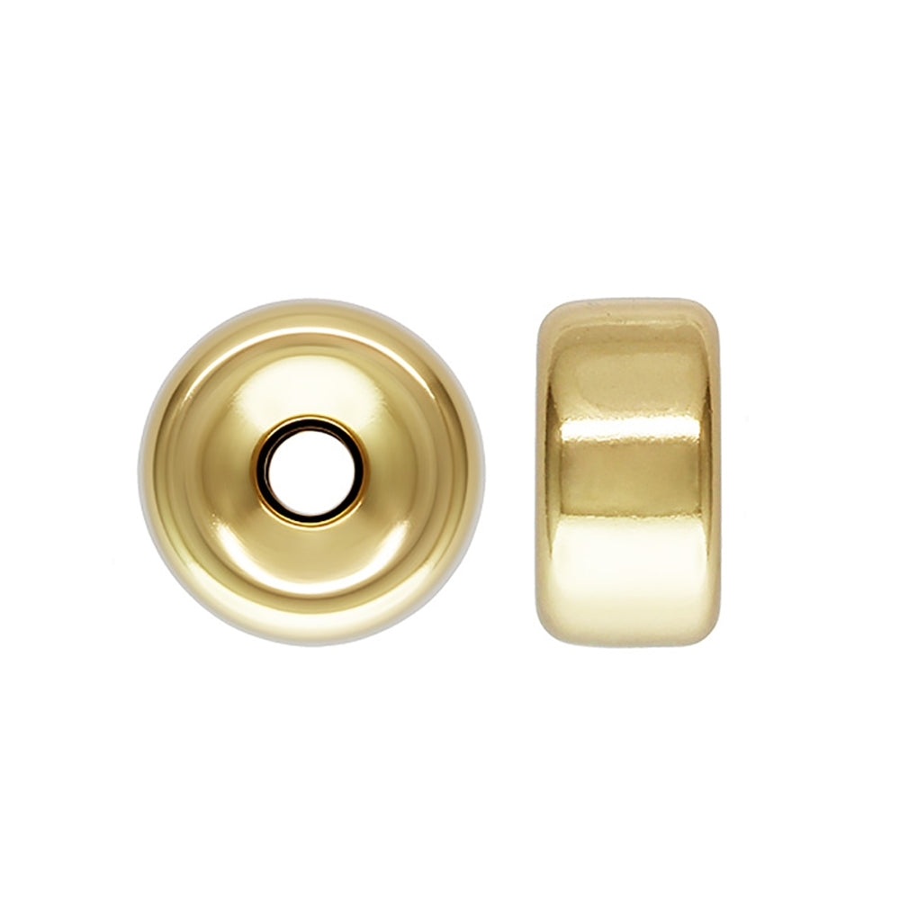 4mm Gold-Filled Round Disc Charm with Hole