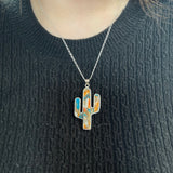 Pumpkin Spice Cactus Pendant