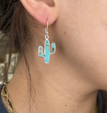 Turquoise Cactus Earrings