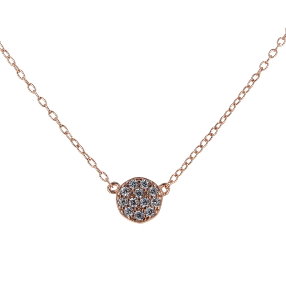 Mini CZ Disc Necklace