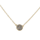 Mini CZ Disc Necklace