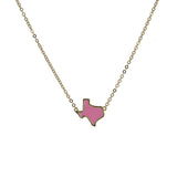 Gold Texas Enamel Necklace