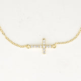 Small Glitz and Glamour CZ Cross Necklace