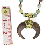 Stone Crescent Moon Necklace