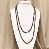 60inch 8mm Matte Stones Knotted