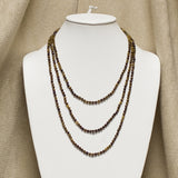70in 4mm Round Natural Stone Necklace