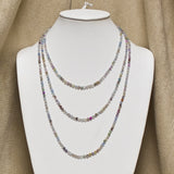 70in 4mm Round Natural Stone Necklace